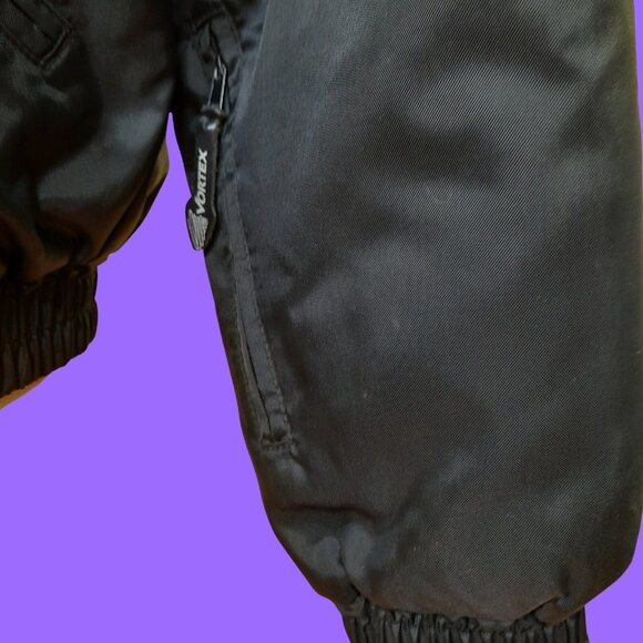 Vintag 90s Racing Bomber Jacket Vortex Insulated Womens M Black Blue Purple Red - Picture 8 of 15